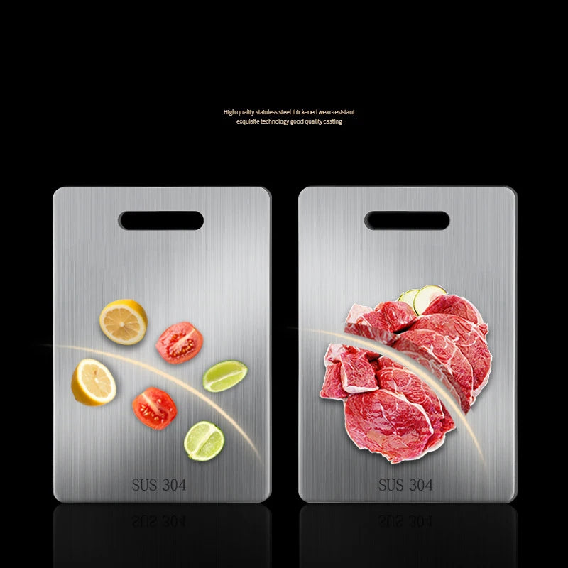 304 Multi-Function Stainless Steel Cutting Board Home Kitchen Rectangular Board Chopping Board Kneading Dough Cutting Board