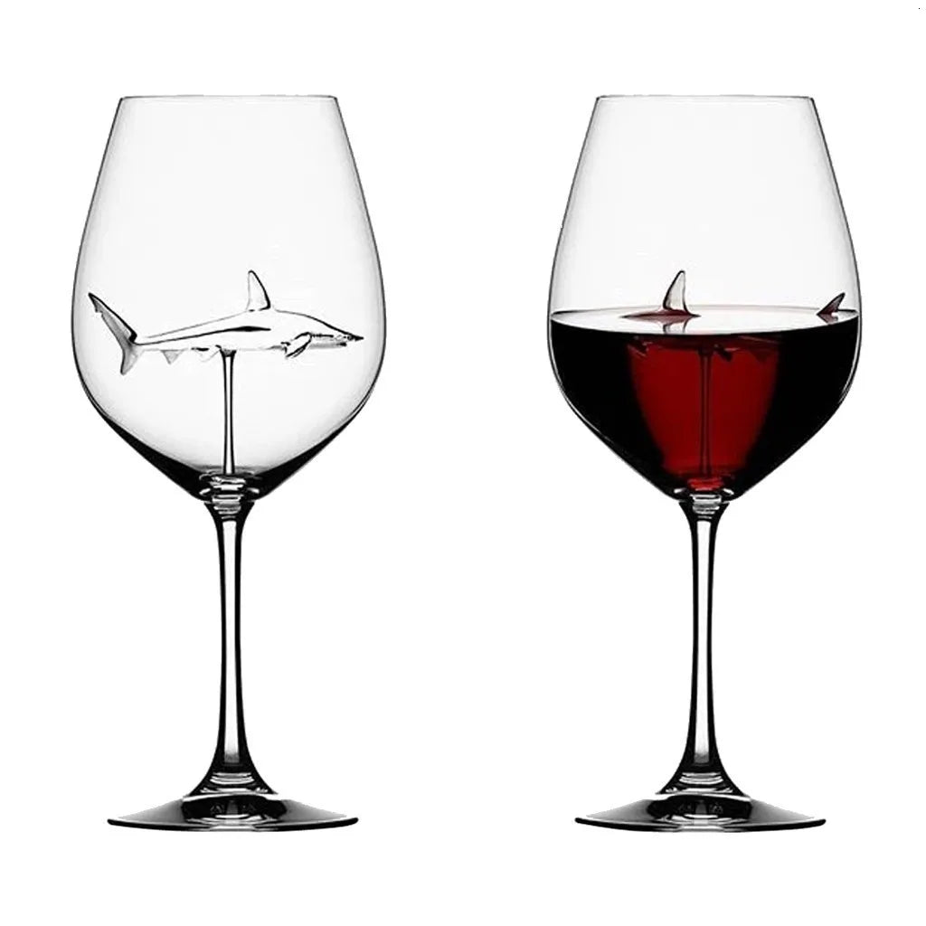 Cocktail Glass Cup Crystal Glass Shark Red Wine Glass Cup Wine Bottle Glass High Heel Shark Red Wine Cup Wedding Party Gifts