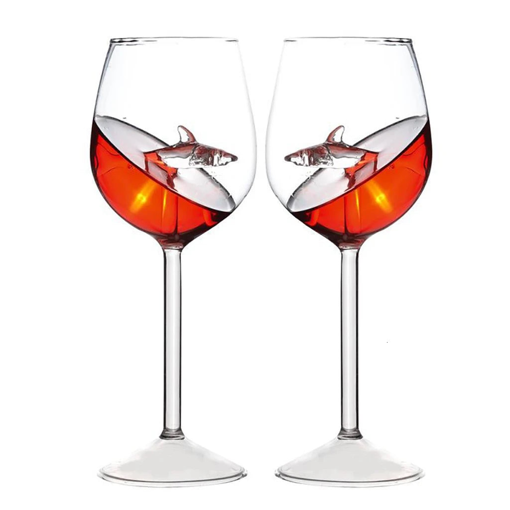 Cocktail Glass Cup Crystal Glass Shark Red Wine Glass Cup Wine Bottle Glass High Heel Shark Red Wine Cup Wedding Party Gifts