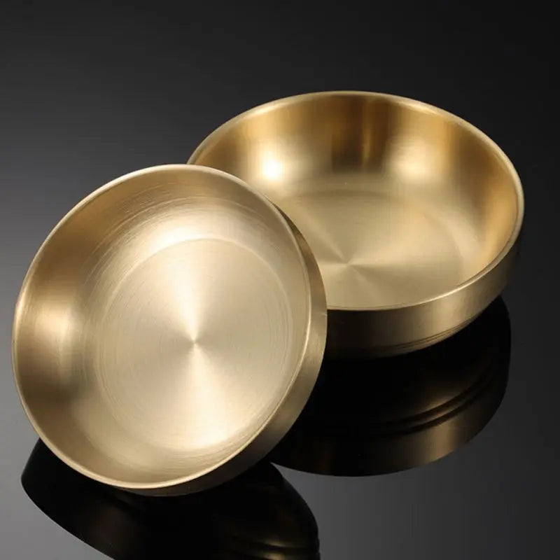 Heat Insulated Stainless Steel Bowl Double Layer