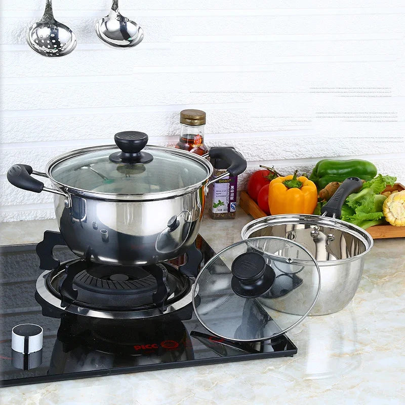 Extra High Steamer Pot Cookware Food Induction Soup Stock Pots Home Kitchen Cooking Tools Stainless Steel Dairy Pot