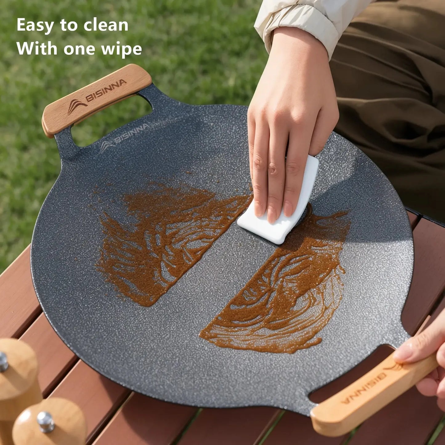 34CM Outdoor BBQ Grill Pan Non Stick Stovetop Baking Tray Korean Roasting Grill Plate Camping Equipment