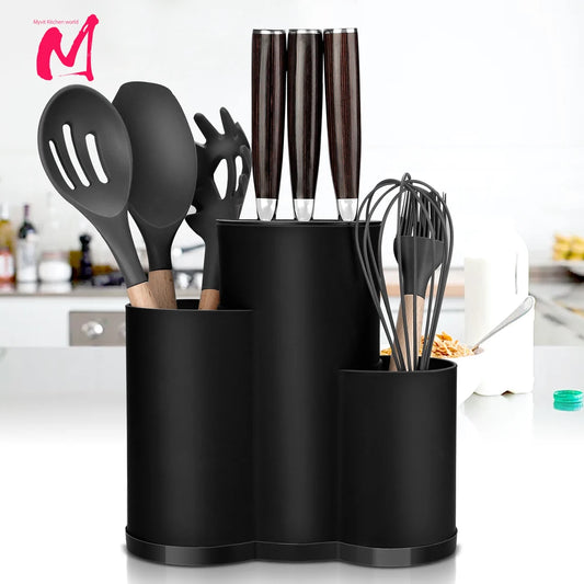 Multi-purpose Utensils Holder Kitchen Cutlery Storage Cylinder Storage Box Storage Rack Shelf For Knives