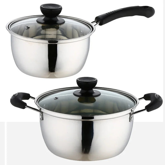 Extra High Steamer Pot Cookware Food Induction Soup Stock Pots Home Kitchen Cooking Tools Stainless Steel Dairy Pot