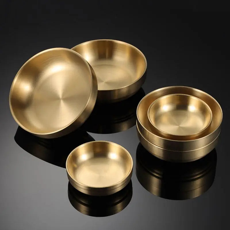 Heat Insulated Stainless Steel Bowl Double Layer