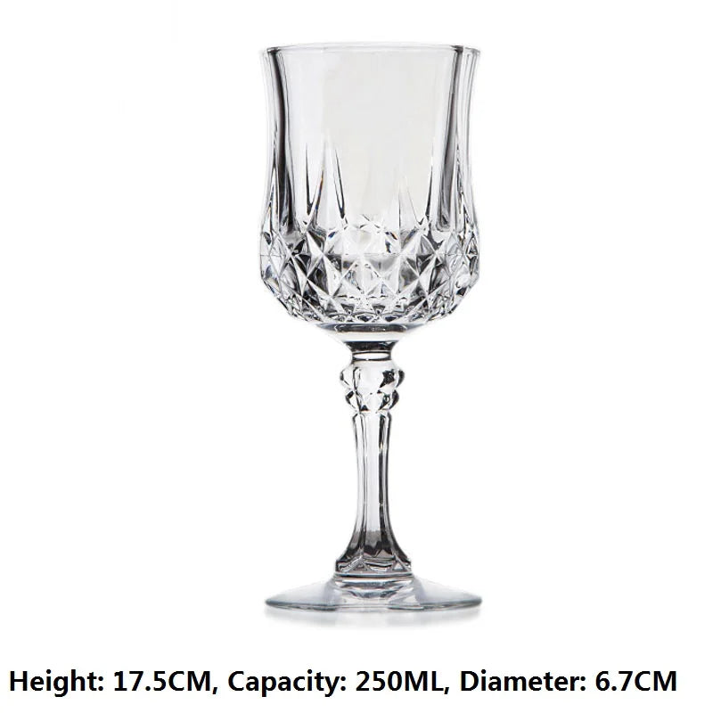 Crystal Glass Red Wine Cup Home Water Cups Teacup Engraved Wine Glass Bar Whisky Cups Juice Cup Beer Mug