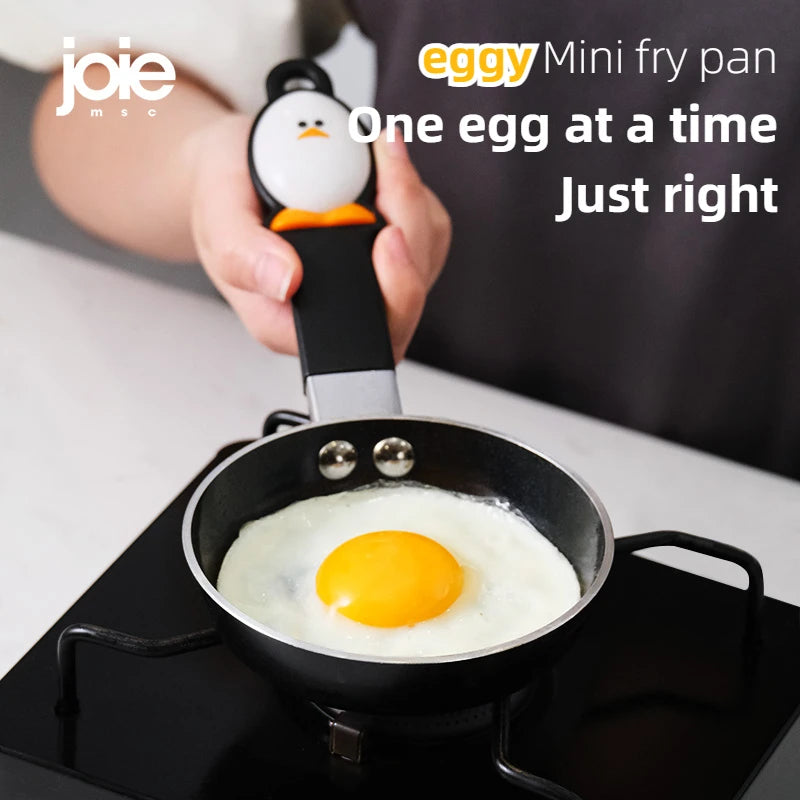 Mini Fry Pan Stainless Steel Non-stick Frying Pan for Eggs and Dumplings Oil Spout Spatula Cookware  Pans Kitchen