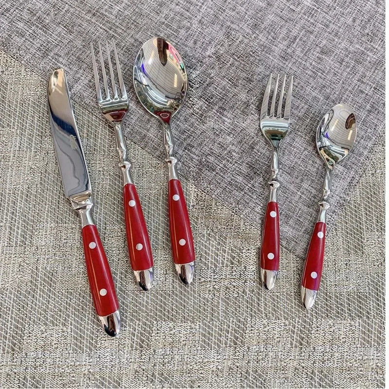 3pcs/5pcs Cutlery Set Stainless Steel Kitchen Utensils Sets Fork Spoons Knife Teaspoons Dinnerware Tableware Sets