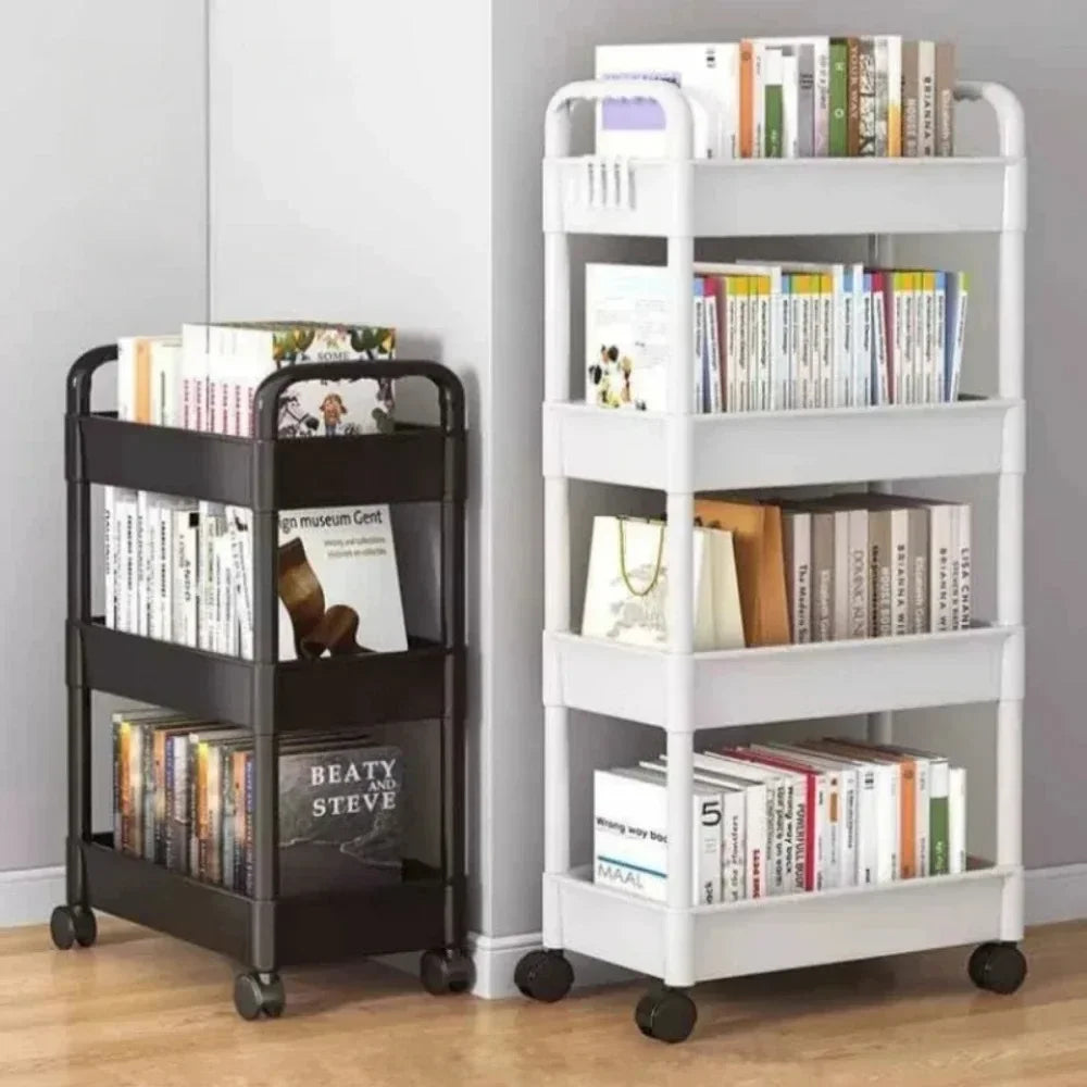 Mobile Storage Rack Trolley Household Kitchen Organizer Multi Storey Bathroom Cart Bedroom Snacks Storage Shelf Home Accessories