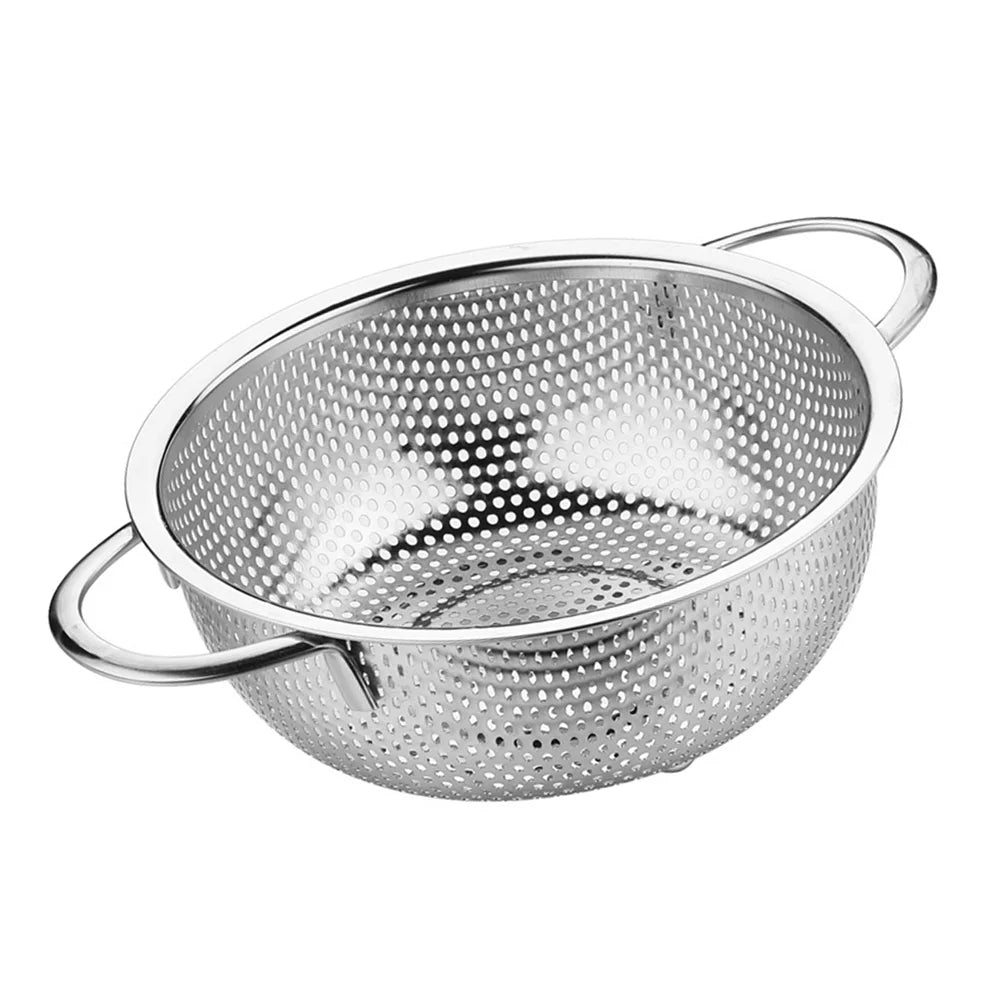 Drain Colander Mesh Strainer Basket Washing Bowl Noodle Metal Food Cover Rice Water Drainer Kitchen