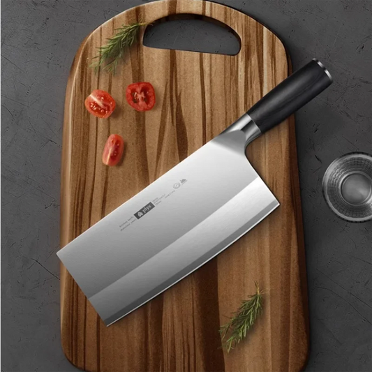 PLYS 9CR18MOV Kitchen Knife Chinese Chef Special Ultra-Sharp Slicing Knife Kitchen Meat Cleaver Ebony Handle Chopping Knife