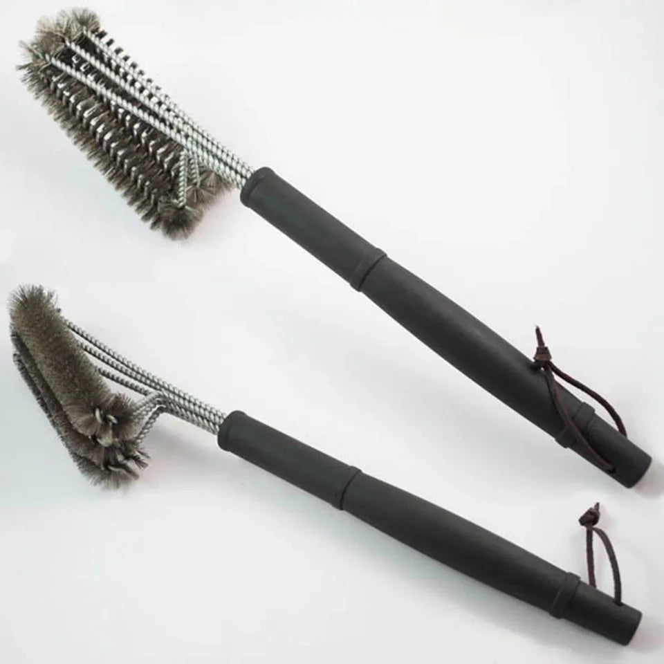 Grill Cleaning Brush BBQ Tool Grill Brush 3 Stainless Steel Brushes In 1