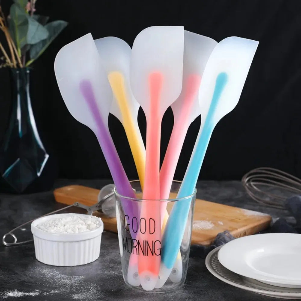 Baking Tools Silicone Cream Baking Spatula Translucent Silicone Spatula Baking Spatula Heat-Resistant Kitchen Utensils Scraper