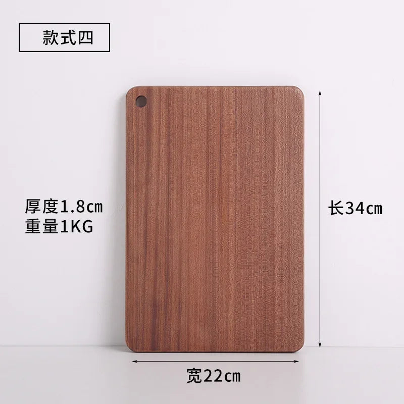 Quality Kitchen Wooden Chopping Blocks Beech Walnut Cutting Board Pizza Bread Fruit Sushi Tray Hangable Non-slip Kitchen Tools