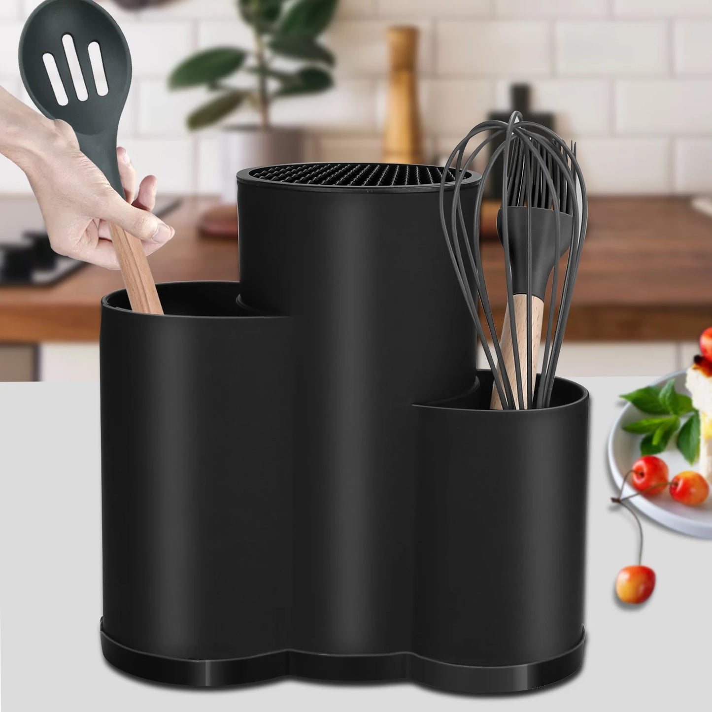 Multi-purpose Utensils Holder Kitchen Cutlery Storage Cylinder Storage Box Storage Rack Shelf For Knives