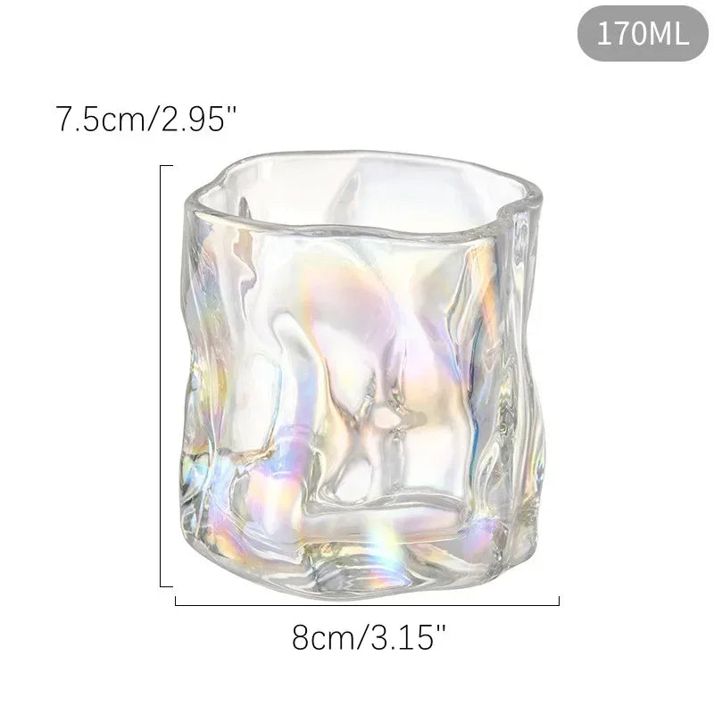 Twisted Transparent  Glass Cup Decor Whisky Cocktail Beer Glas Wine Tea Mok Kitchen Bar Club Wijn Glas festival Party Supplies