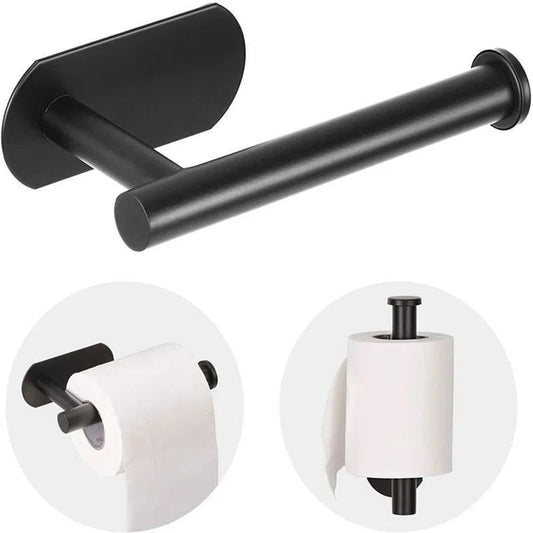 Stainless Steel Roll Paper Holder Kitchen Plastic Wrap Wall Mount No Punch Hat Hanger Toilet Paper Holder Storage Hook