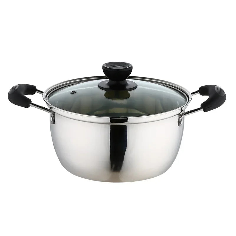 Extra High Steamer Pot Cookware Food Induction Soup Stock Pots Home Kitchen Cooking Tools Stainless Steel Dairy Pot