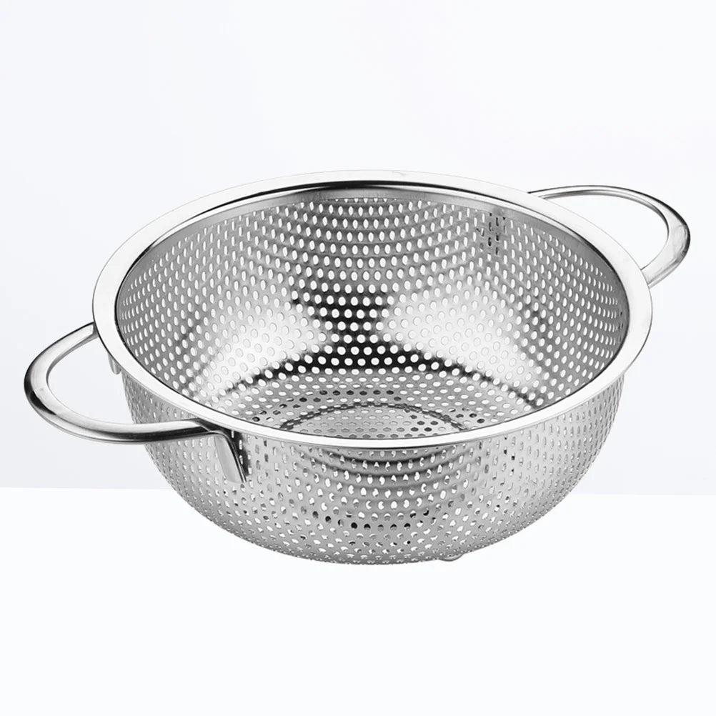 Drain Colander Mesh Strainer Basket Washing Bowl Noodle Metal Food Cover Rice Water Drainer Kitchen