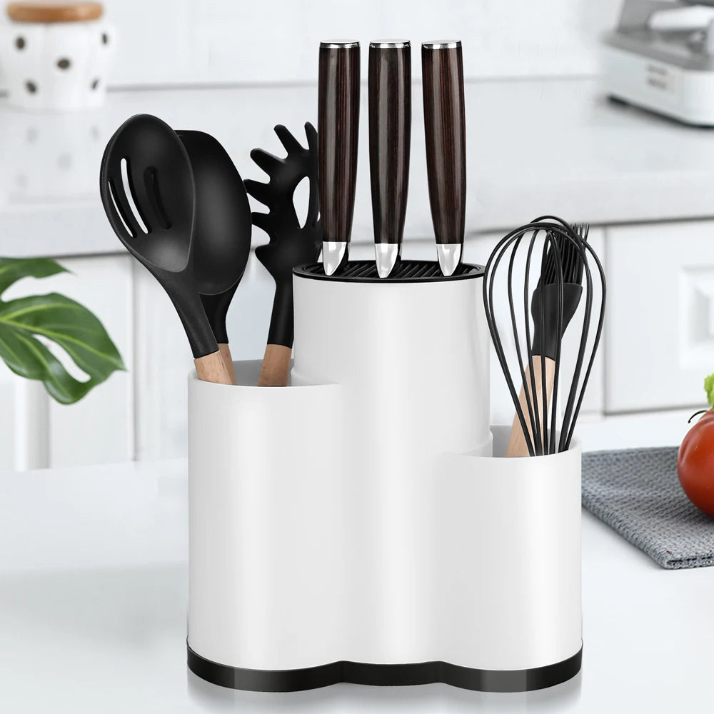 Multi-purpose Utensils Holder Kitchen Cutlery Storage Cylinder Storage Box Storage Rack Shelf For Knives