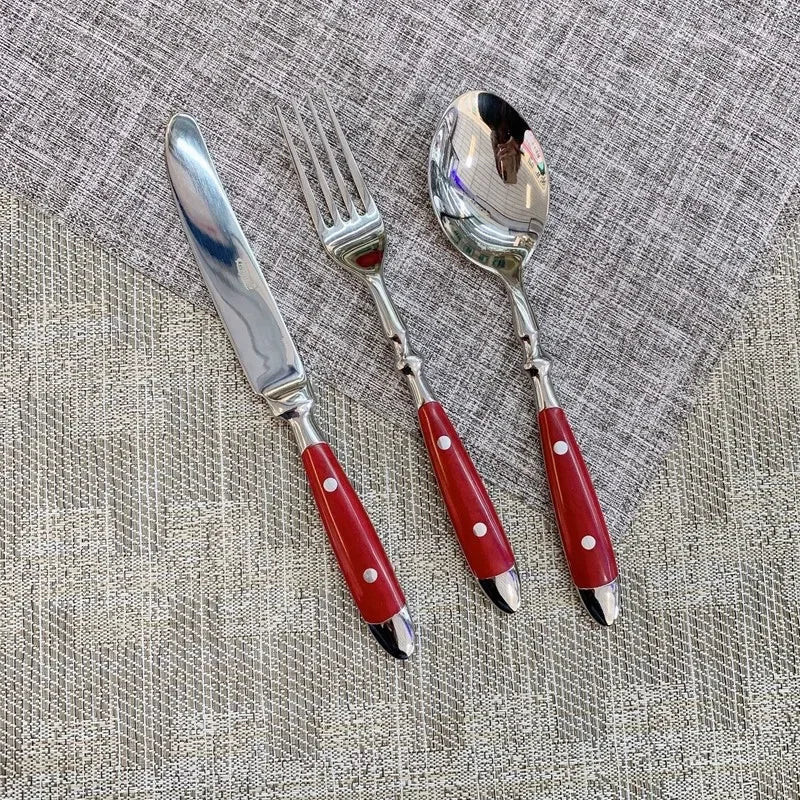 3pcs/5pcs Cutlery Set Stainless Steel Kitchen Utensils Sets Fork Spoons Knife Teaspoons Dinnerware Tableware Sets