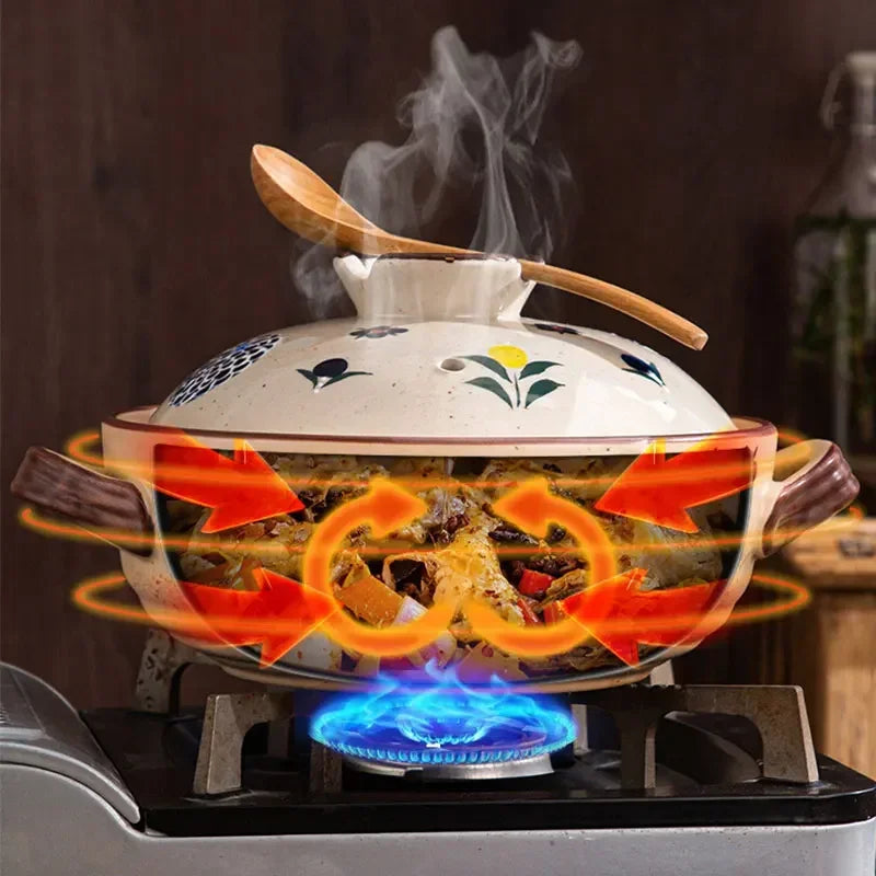 Japanese Soup Pot Crock Pots Casserole Ceramic Rice Noodle Saucepan High Temperature Resistant Cooking Pan For Gas Stove Kitchen