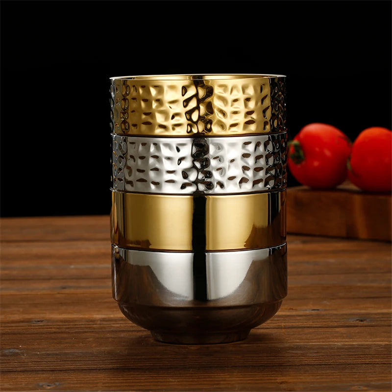 304 Stainless Steel Double Layer Bowls Insulated Anti-Scald Rice Bowls Noodle Ramen Soup Food Container Kitchen Tableware Bowl